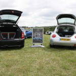 Dave's Sonic Bliss on the left Sonic Punch demo VW Beetle on the right at T19 TalkAudio meeting