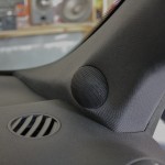 Audi A3 S-Line custom A-pillar fabrication finished in the genuine manufactures material